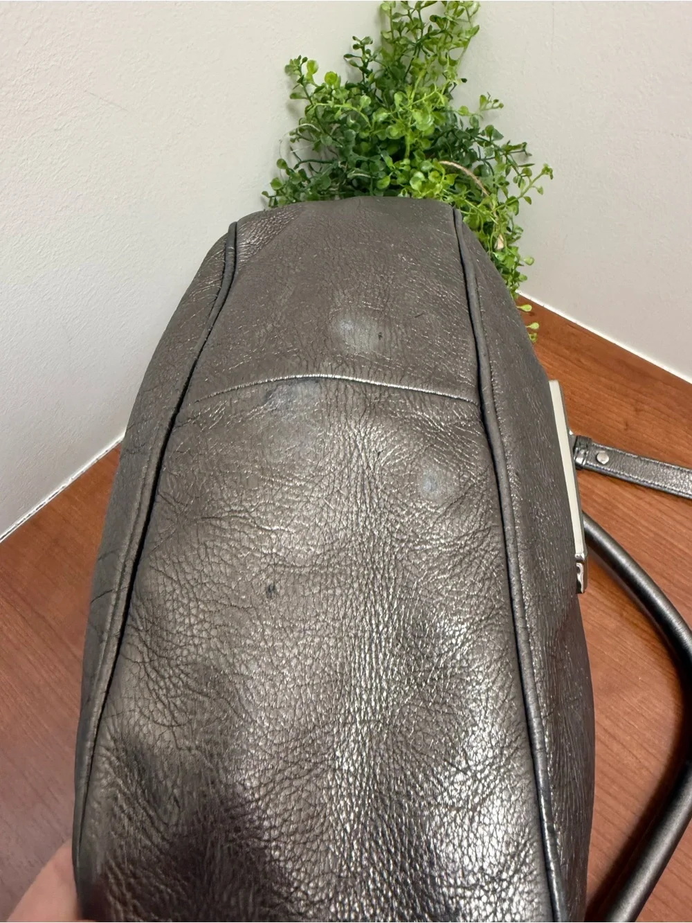 Marc by Marc Jacobs Metallic Pewter Leather Hobo